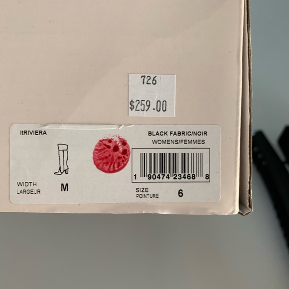 Black over the knee boots. Suede look. Size 6 - Picture 7 of 7